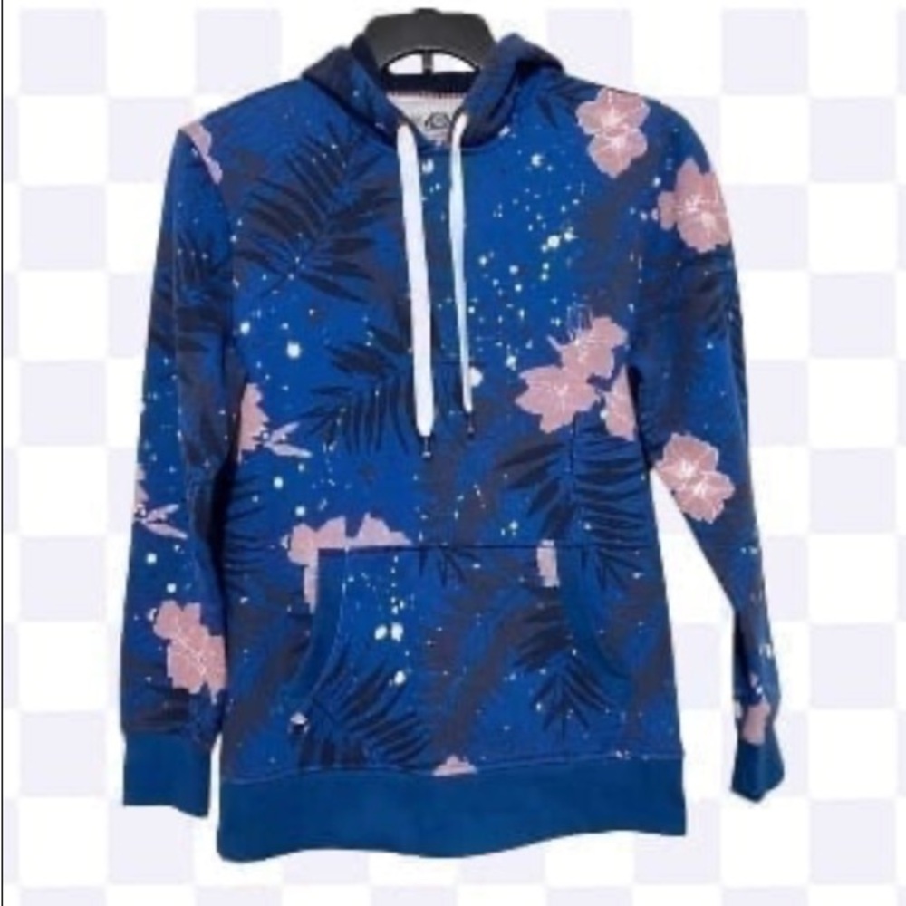 American Rag blue floral  hoodie size Small men -unisex